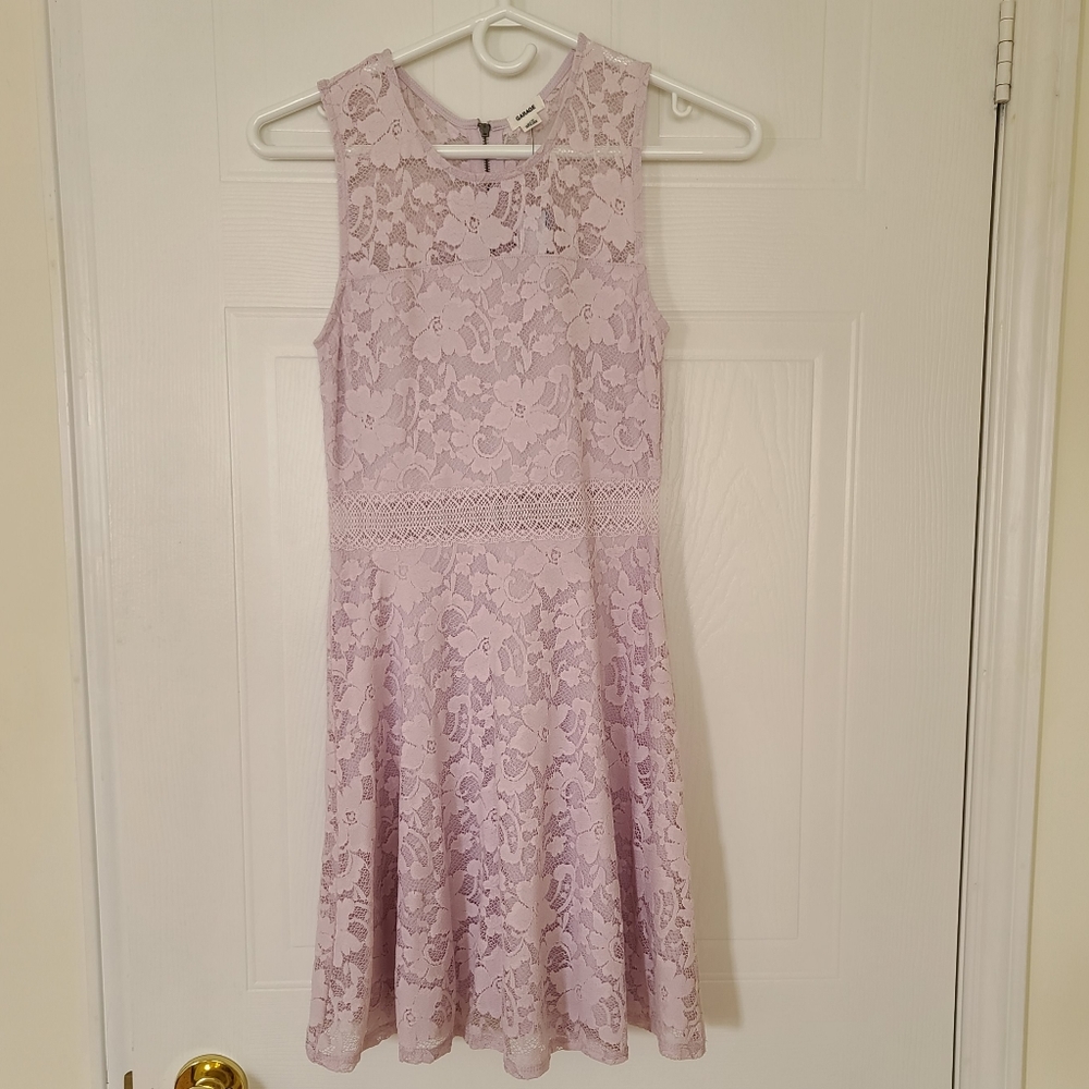 Garage Frozen Petal Lace Peekaboo Dress - XS